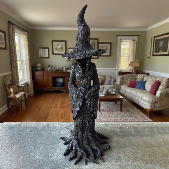 🧙♀️💫Hand-Painted Enchanting Witch Statue: The Guardian of Your Home (✨Same as in the video)