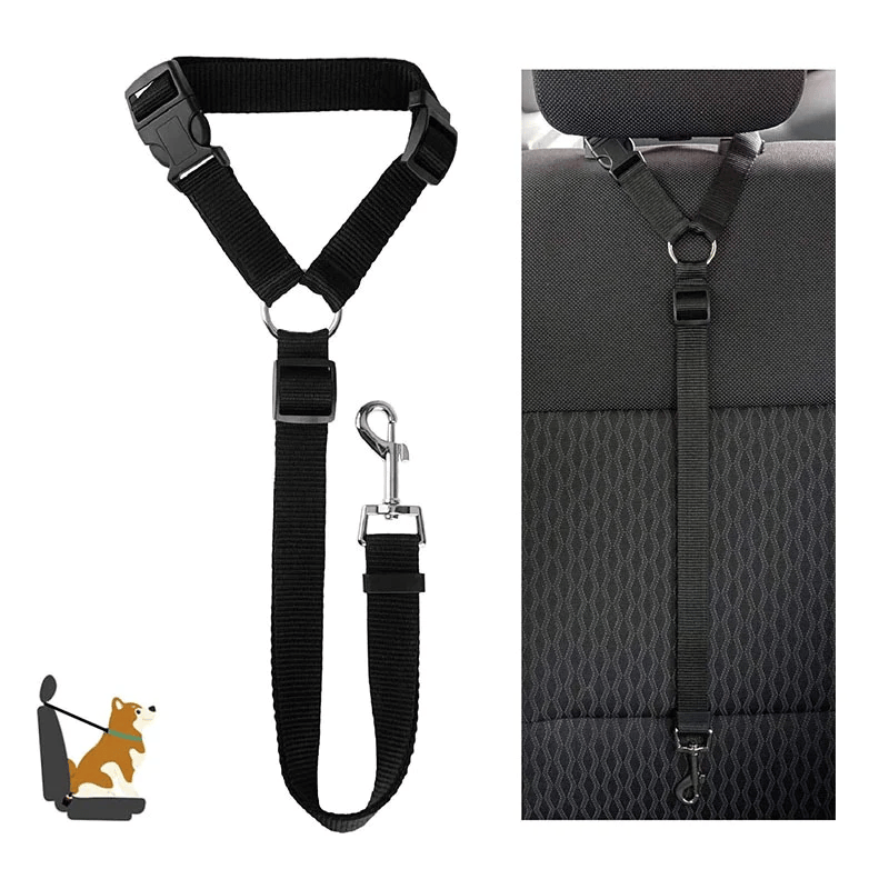 Adjustable Nylon Car Safety Seat Belt For Dogs
