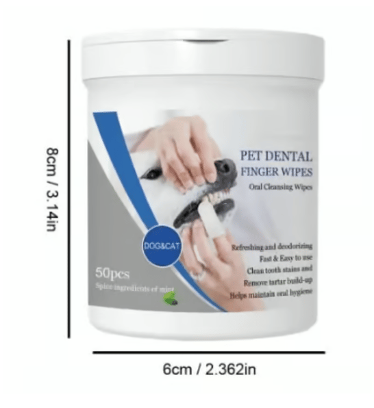 (๐ HOT SALE ๐)-Pet Teeth Macular Bacteria Cleaning Finger Wipes