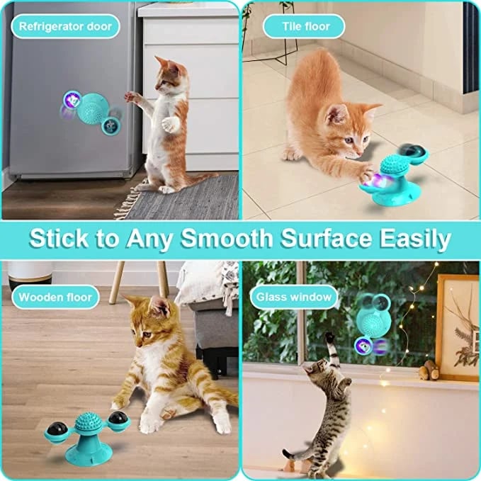 🔥BIG SALE - 48% OFF🔥🔥 Interactive Windmill Cat Toys with Catnip