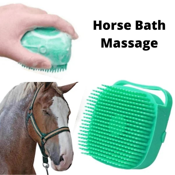 💥Spring Hot Sale💥 🧼🧼Bathroom 🐶Horse Dog Cat🐱 Bath Brush Massage Gloves Soft Safety Silicone Comb Pet Accessories❤️