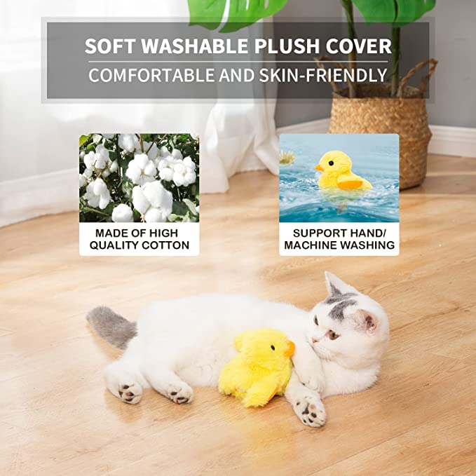 🦆Lifelike Quack Chirping Cat Kicker Toys