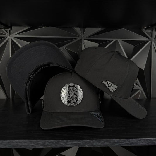 México Plate Snapback Hat - Black