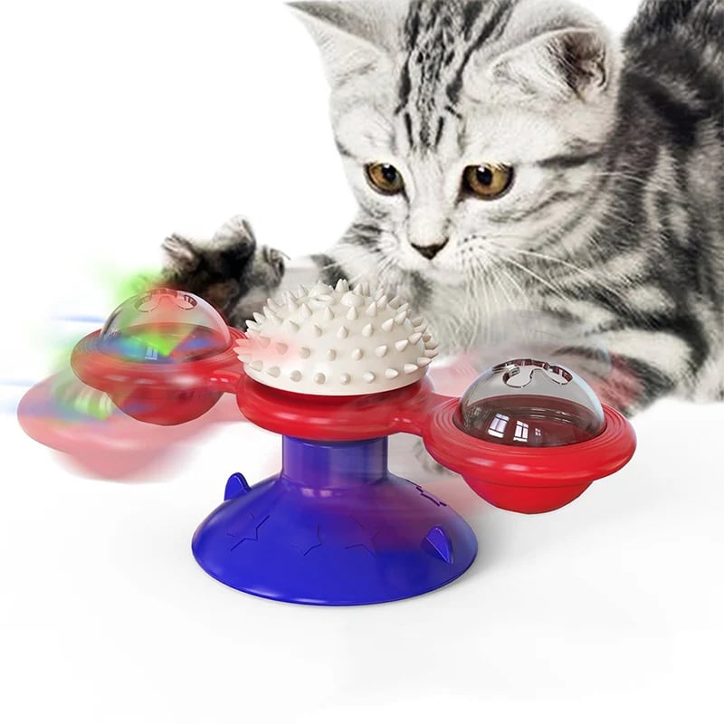 🔥BIG SALE - 48% OFF🔥🔥 Interactive Windmill Cat Toys with Catnip