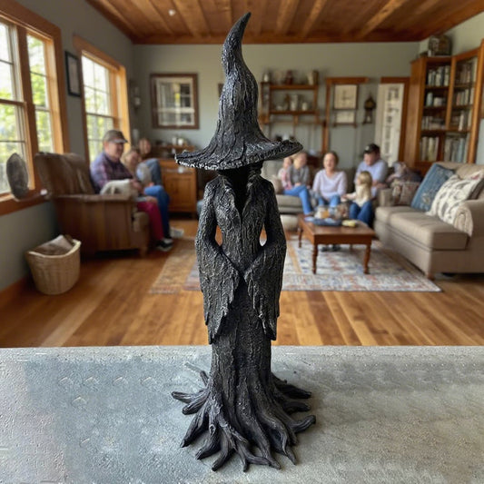 🧙‍♀️💫Hand-Painted Enchanting Witch Statue: The Guardian of Your Home (✨Same as in the video)