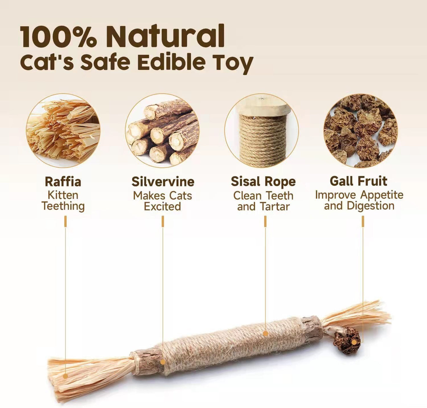 (🔥BIG SALE)Natural Silvervine Stick Cat Chew Toy